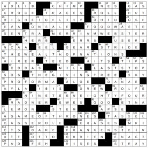 New York Times Crossword Answers Sunday September 15th 2024