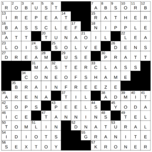 New York Times Crossword Answers Friday October 25th 2024