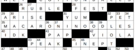 New York Times Crossword Answers Monday October 21st 2024