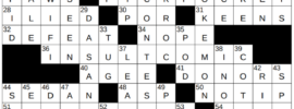 New York Times Crossword Answers Tuesday October 15th 2024