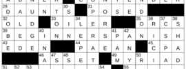 New York Times Crossword Answers Wednesday October 16th 2024