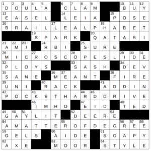 New York Times Crossword Answers Wednesday October 23rd 2024