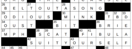 New York Times Crossword Answers Monday November 4th 2024