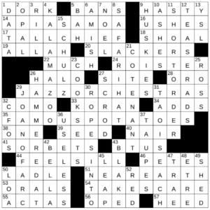 New York Times Crossword Answers Saturday November 16th 2024