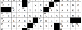 New York Times Crossword Answers Saturday November 2nd 2024